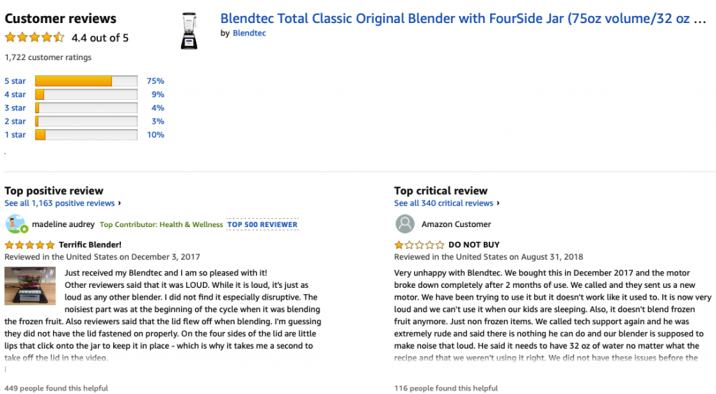 Blendtec Total Classic Original Blender - Customer Reviews - Bill Lentis Media